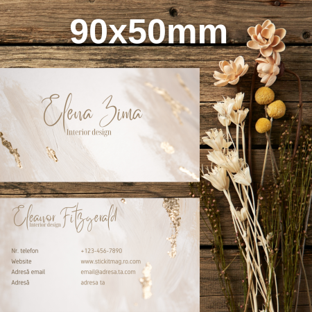 Cărți de vizită - carti-de-vizita-model-14-alb-gold-design-interior