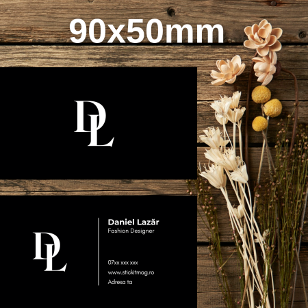 Cărți de vizită - carti-de-vizita-model-15-fashion-designer-negru-scris-alb