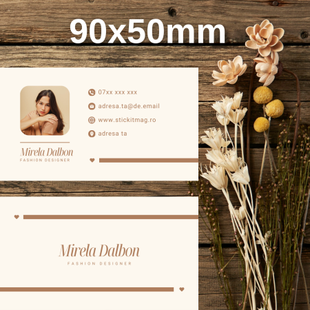 Cărți de vizită - carti-de-vizita-model-16-fashion-designer-crem-maro