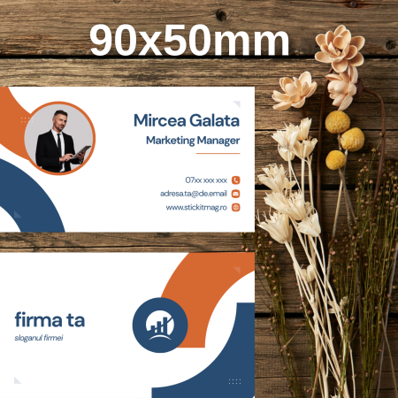 Cărți de vizită - carti-de-vizita-model-25-alb-portocaliu