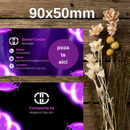 Cărți de vizită - carti-de-vizita-model-2-purple-alb-negru