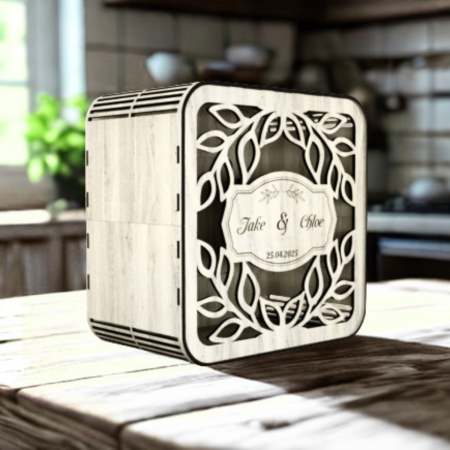 Cadouri și Decorațiuni pentru Nuntă Personalizate - Cutie plicuri bani nunta personalizata Classic