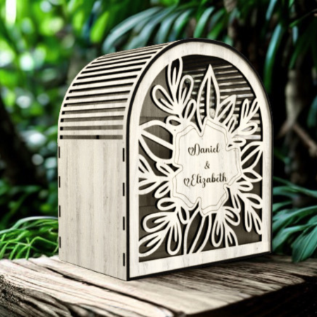 Cadouri și Decorațiuni pentru Nuntă Personalizate - Cutie plicuri bani nunta personalizata model Home