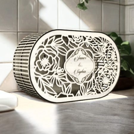 Cadouri și Decorațiuni pentru Nuntă Personalizate - Cutie plicuri bani nunta personalizata model Oval