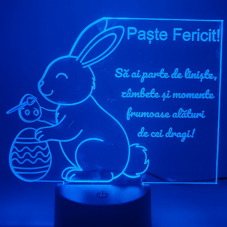 Cadouri de Paște pentru Bunici - lampa-3d-iepuras-paste-cu-mesaj-16-culori.webp