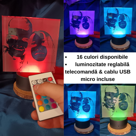 Lampă 3D - lampa-3d-personalizata-poza-gravata-led