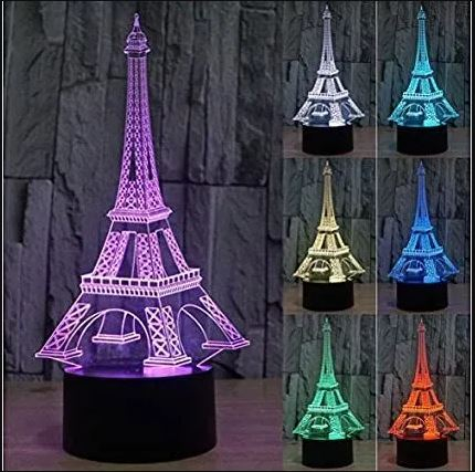 Lampă 3D - lampa-3d-turnul-eiffel-led