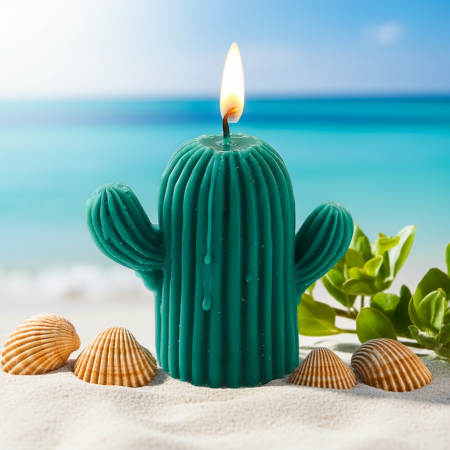 Lumânări Parfumate - lumânare handmade cactus – mărturie nuntă botez ceară parfumată