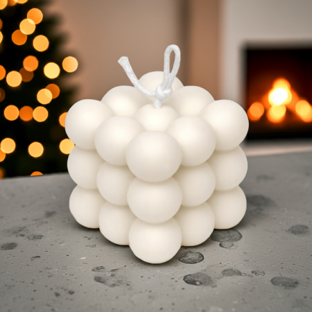 Lumânări Parfumate - Lumânare parfumată cub handmade din ceară naturală de soia