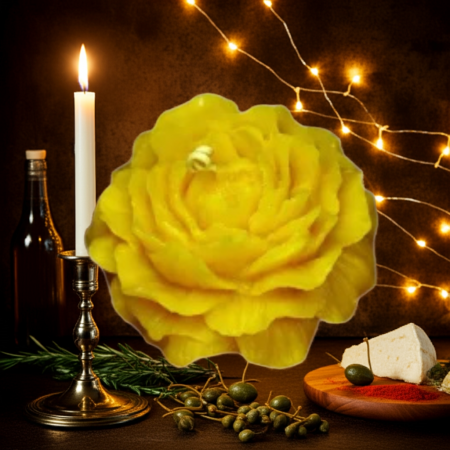 lumânare parfumată floare handmade – cadou și mărturie botez/nuntă [1]