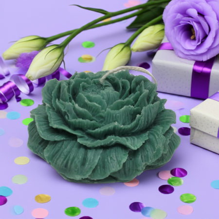 lumânare parfumată floare handmade – cadou și mărturie botez/nuntă [2]