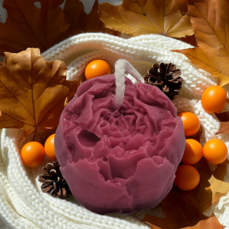 lumânare parfumată floare erica handmade mărturie nuntă botez [3]