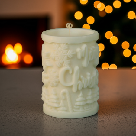Lumânări de Crăciun Cadouri și Decor - lumanare parfumata merry christmas craciun handmade