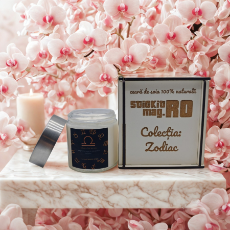 Colecția Zodiac Lumânări Premium - lumanare-parfumata-zodiac-balanta-100g-cutie-premium-lemn