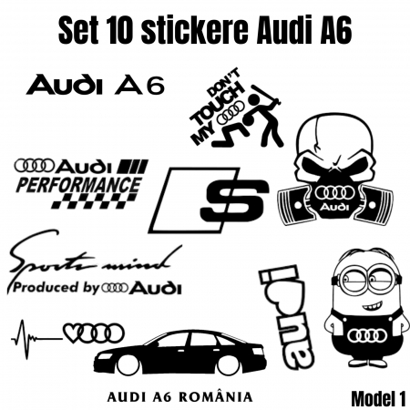 Stickere Seturi - set-10-stickere-audi-a6-autocolante-personalizare-tuning.jpg