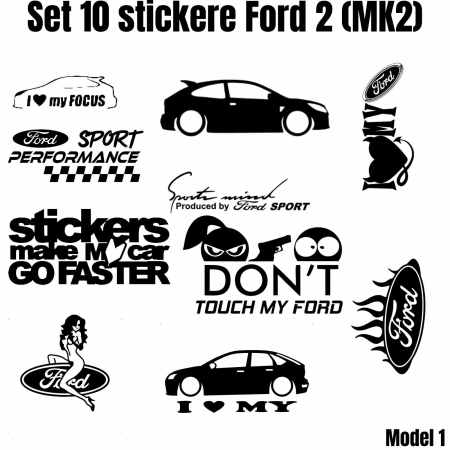Stickere Seturi - set-10-stickere-auto-ford-focus-mk2-personalizate