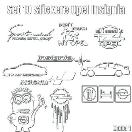 Stickere Seturi - set-10-stickere-auto-opel-insignia