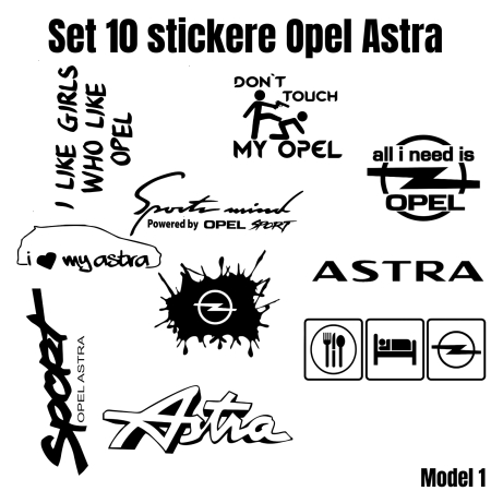 Stickere Seturi - set-10-stickere-auto-opel-astra