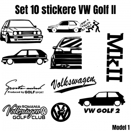 Stickere Seturi - set-10-stickere-volkswagen-golf-ii-autoadezive