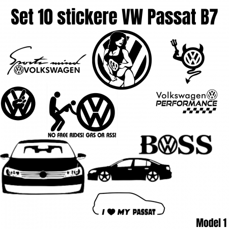 Stickere Seturi - set-10-stickere-volkswagen-passat-b7-autoadezive
