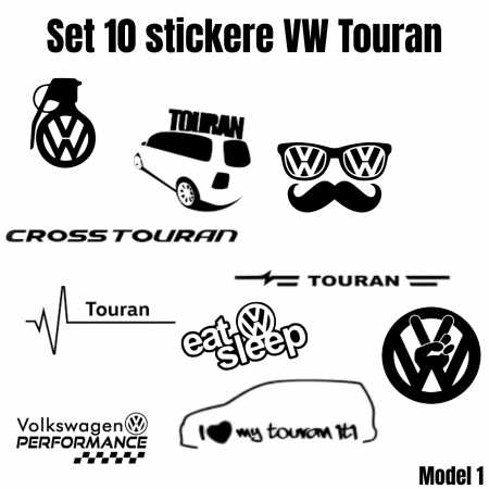Stickere Seturi - set-10-stickere-volkswagen-touran-autoadezive