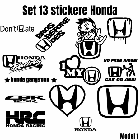 Stickere Seturi - set-13-stickere-auto-honda-personalizate