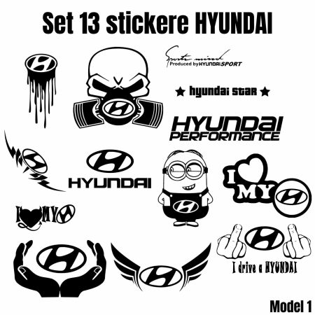 Stickere Seturi - set-13-stickere-auto-hyundai-personalizate