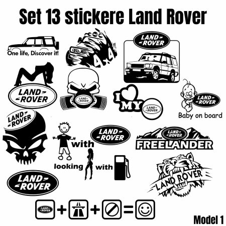 Stickere Seturi - set-13-stickere-auto-land-rover-personalizate