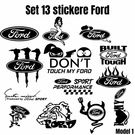 Stickere Seturi - set-13-stickere-auto-ford-personalizate