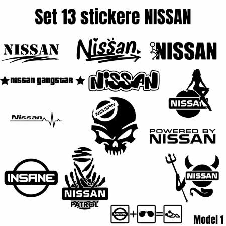 Stickere Seturi - set-13-stickere-nissan-autocolante-tuning-auto-oracal.jpg