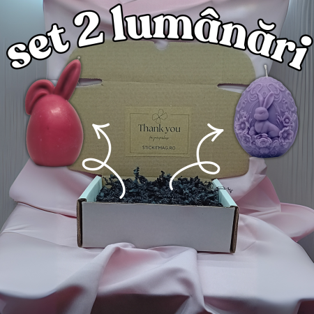 Lumânări Parfumate - set-lumanari-parfumate-ou-cu-urechi-si-ou-cu-iepuras-ceara-naturala-stickitmag