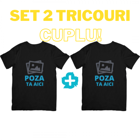 Haine Personalizate - set-tricouri-unisex-cu-poza-stick-it-mag