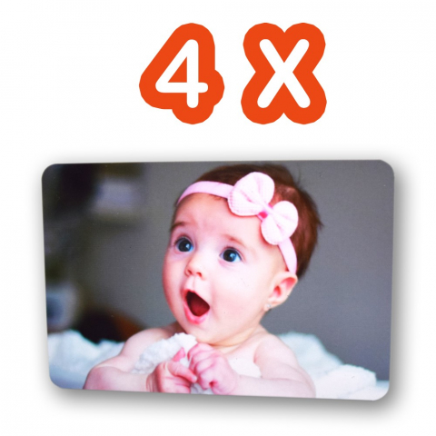 Cadouri - Set 4 magneti de frigider personalizati cu fotografii – model Basic