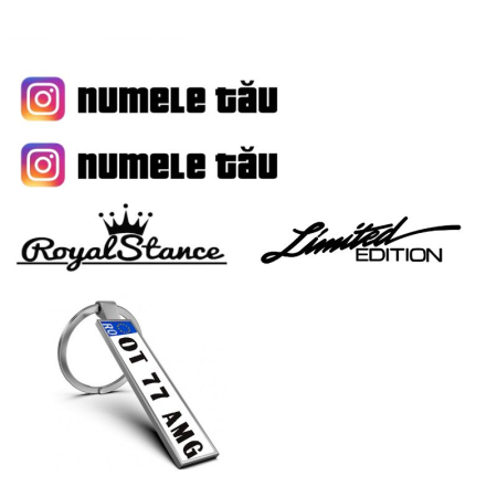 Stickere Universale Autocolante Premium - set-auto-stickere-personalizate-breloc-metalic-model-6