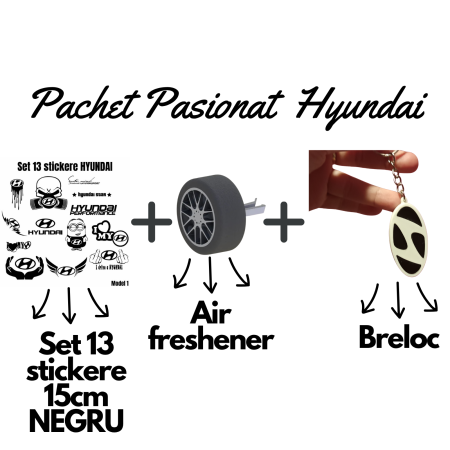 Cadouri pentru Șoferi - set-pasionati-hyundai-stickere-breloc-air-freshener-roata-3d.webp