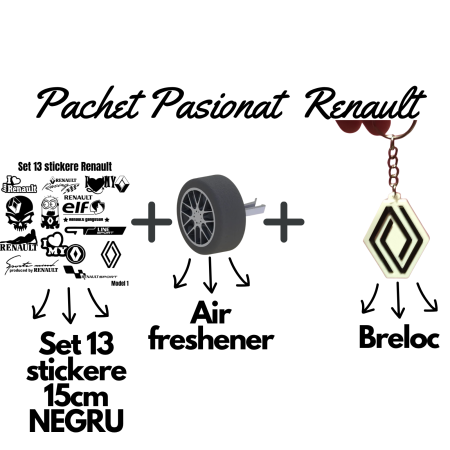 Renault - set-pasionati-renault-stickere-breloc-air-freshener-roata-3d.webp