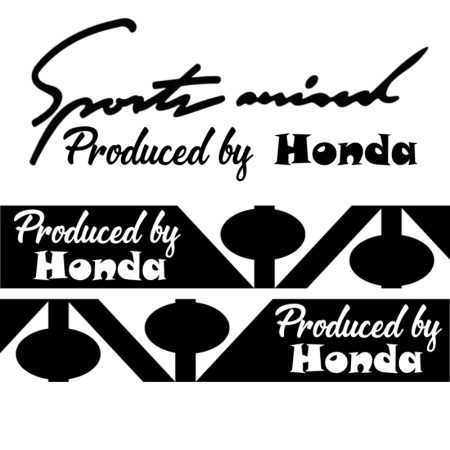 Stickere Auto și Moto – Autocolante Premium - set-stickere-auto-sport-mind-honda-oglinzi-negru-alb