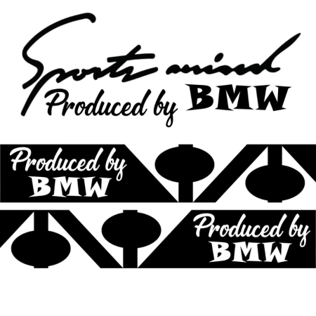Stickere Auto și Moto – Autocolante Premium - set-stickere-auto-sport-mind-bmw-oglinzi-negru-alb