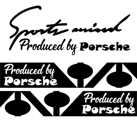 Stickere Auto și Moto – Autocolante Premium - set-stickere-auto-sport-mind-porsche-oglinzi-negru-alb
