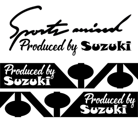 Stickere Auto și Moto – Autocolante Premium - set-stickere-auto-sport-mind-suzuki-oglinzi-negru-alb