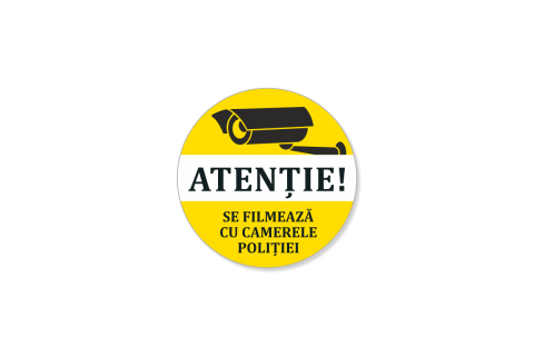 Stickere Mașină - sticker-se-filmeaza-camere-politie-autocolant-avertizare