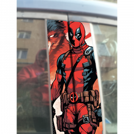 Stâlpi Uși - sticker-auto-deadpool-stalpi-usi-folie-oracal-tuning