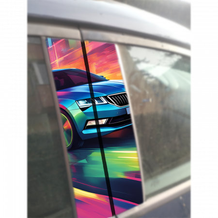 Stâlpi Uși - sticker-auto-skoda-stalpi-usi-folie-oracal-tuning
