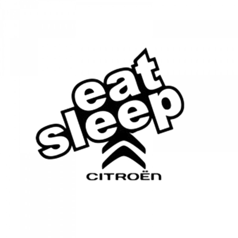 Stickere Mașină - sticker-eat-sleep-citroen-autocolant-fan-masina