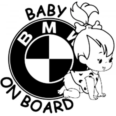 Stickere Mașină - sticker-baby-on-board-bmw-autocolant-siguranta-masina