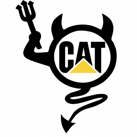 CAT - sticker-devil-cat-autocolant-caterpillar-masina-utilaje