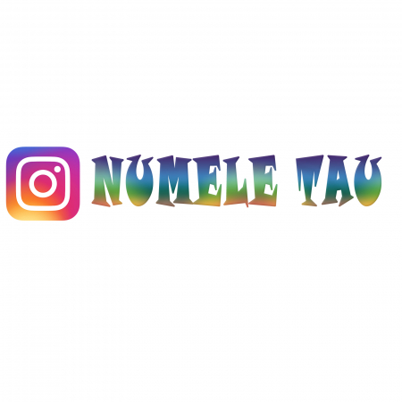 Stickere Mașină - Sticker instagram auto Personalizat cu numele tău