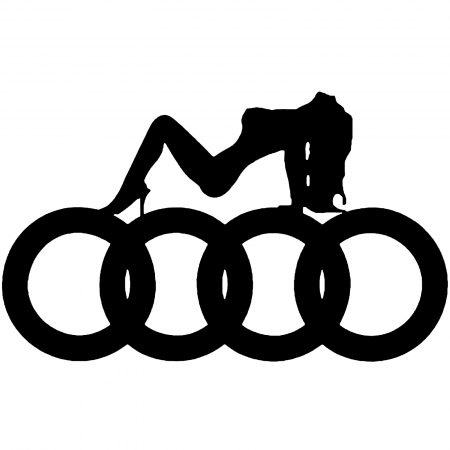 Audi - sticker-lady-on-audi-autocolant-stilat-rezistent
