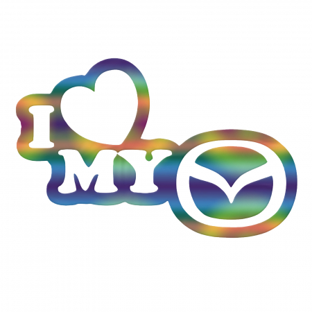 Mazda - sticker-mazda-i-love-my-autocolant-folie-oracal