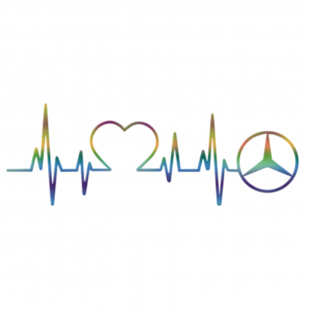Mercedes - sticker-mercedes-pulse-heart-folie-oracal-personalizare-auto